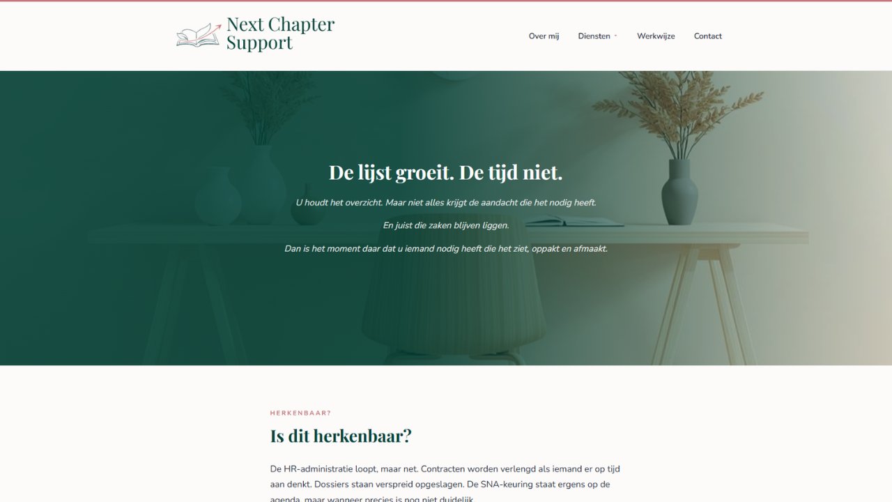 Website Next Chapter Support